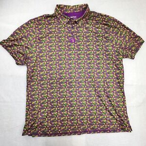 Bogey Bros Golf Phat Tuesday Polo Mardi Gras inspired "hidden ta-tas" Size 3X